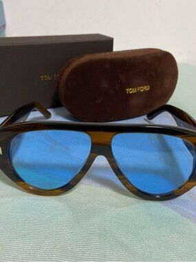 Tom Ford Brown and Blue Sunglasses